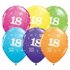 5 Ballons Chiffres 18