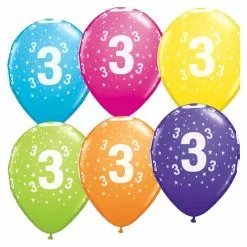 5 Ballons Chiffres 3