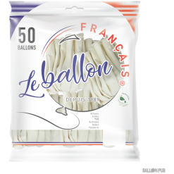 50 Ballons Blanc Métal