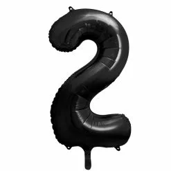Ballon Chiffre 2 Noir 86 Cm
