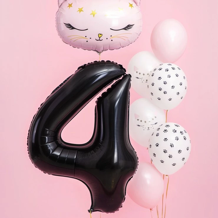 Ballon Chiffre 4 Noir 86 Cm 4 Ballon Chiffre 4 Noir 86 Cm – Image 2