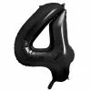 Ballon Chiffre 4 Noir 86 Cm
