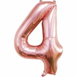 Ballon Chiffre 4 Rose Gold 100 Cm