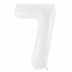 Ballon Chiffre 7 Blanc 86 Cm