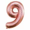 Ballon Chiffre 9 Rose Gold 100 Cm