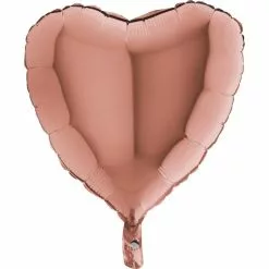 Ballon Mylar Coeur Rose Gold 18"