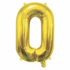 Ballon Mylar Chiffre 0 Or 40cm