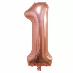 Ballon Mylar Chiffre 1 Rose Gold 40cm
