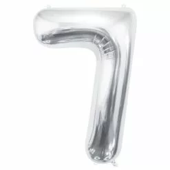 Ballon Mylar Chiffre 7 Argent 40cm