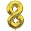 Ballon Mylar Chiffre 8 Or 40cm