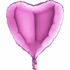 Ballon Mylar Coeur Fushia 18"