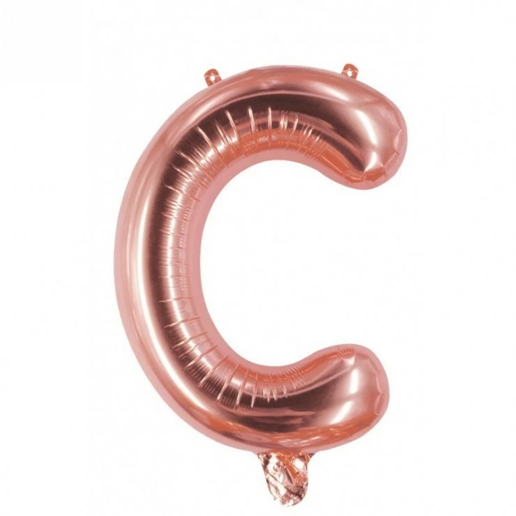 Ballon Mylar Lettre C Rose Gold 40cm 3 Ballon Mylar Lettre C Rose Gold 40cm