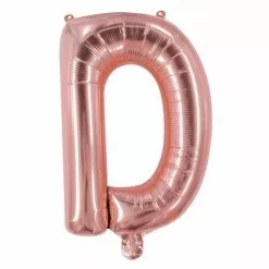 Ballon Mylar Lettre D Rose Gold 100cm