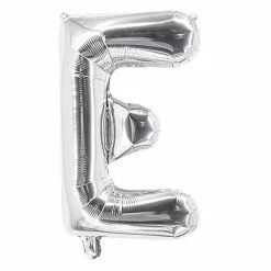 Ballon Mylar Lettre E Argent 100cm