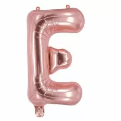 Ballon Mylar Lettre E Rose Gold 40cm