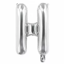 Ballon Mylar Lettre H Argent 100cm