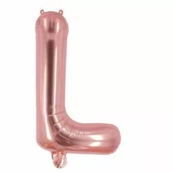 Ballon Mylar Lettre L Or/rose 100cm