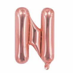 Ballon Mylar Lettre N Rose Gold 100cm