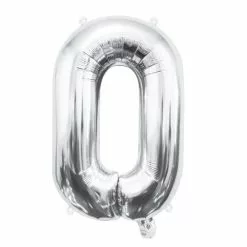 Ballon Mylar Lettre O Argent 100cm