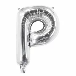 Ballon Mylar Lettre P Argent 40cm