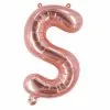 Ballon Mylar Lettre S Rose Gold 100cm