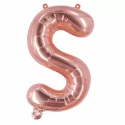 Ballon Mylar Lettre S Rose Gold 100cm