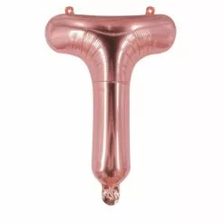 Ballon Mylar Lettre T Rose Gold 100cm
