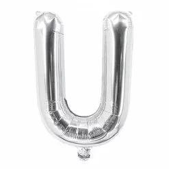 Ballon Mylar Lettre U Argent 100cm