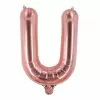 Ballon Mylar Lettre U Rose Gold 100cm