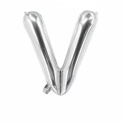 Ballon Mylar Lettre V Argent 100cm