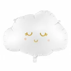 Ballon Mylar Nuage Blanc Et Or