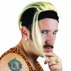 Bandeau Noir Avec Mèche Folle Blonde