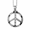 Collier Peace & Love Strass -J. Valentine Catalog Soldes collier peace love strass