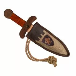 Dague En Bois Avec Fourreau Marron