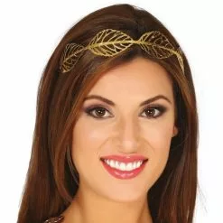 Diadème Feuilles Dorées En Métal