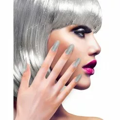 Faux Ongles Argentés