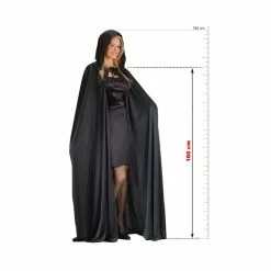 Cape & Capuche Noire 160 Cm