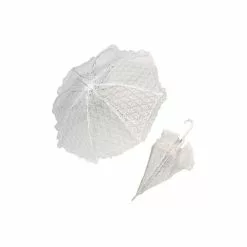 Ombrelle Dentelle Blanche 83 Cm