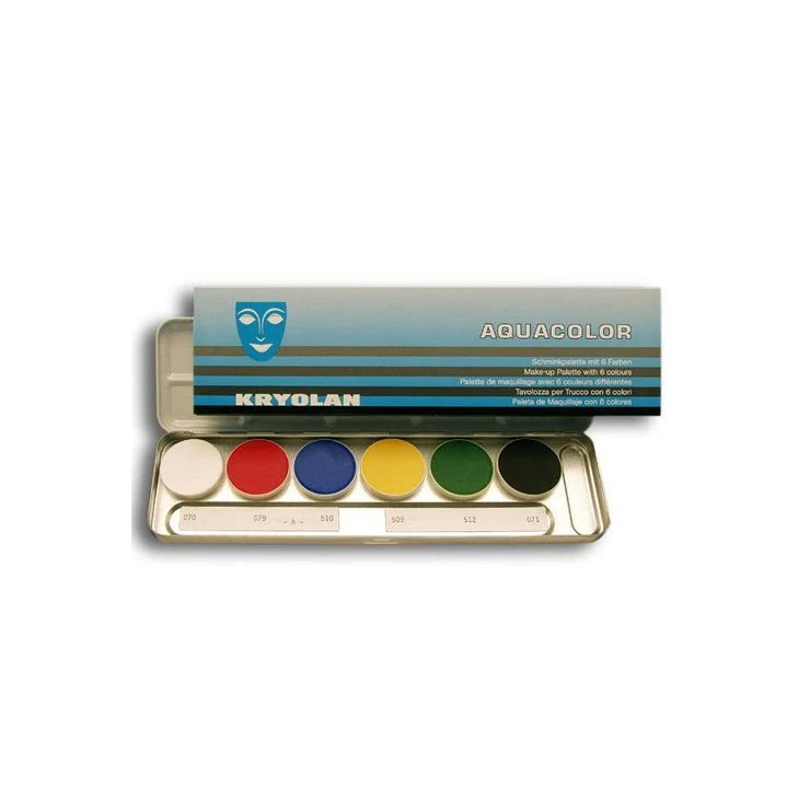 Palette Aquacolor Kryolan 6 Couleurs 3 Palette Aquacolor Kryolan 6 Couleurs