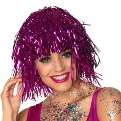 Perruque Lamée Fushia