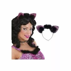 Serre-tête Léopard Rose